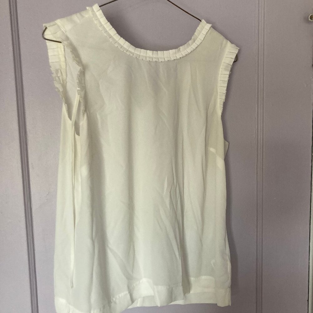 J Crew ruffle silk top